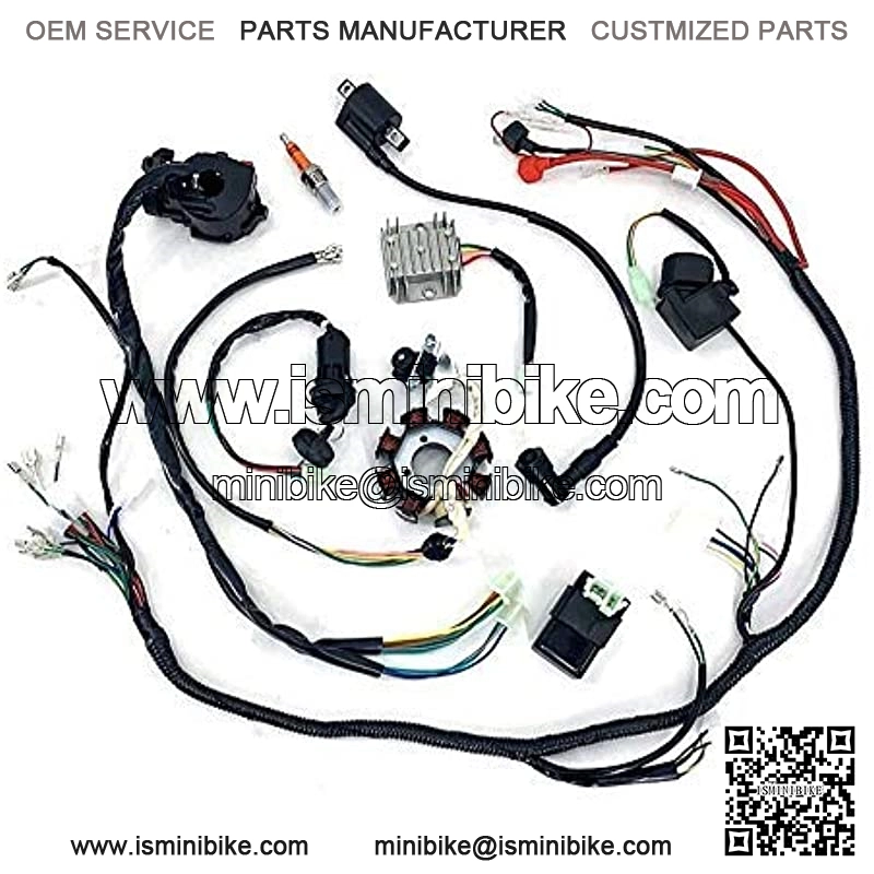 Electric Wire Harness Wiring Loom CDI Ignition Coil Spark Plug Rebuild Kit for 150CC 200CC 250CC Electric Stator CDI Coil ATV Quad Bike Buggy Go Kart - Image 4