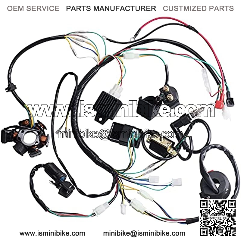 Complete Electrics Stator Coil CDI Quad Wiring Harness Solenoid Relay Spark Plug for 4 Wheelers Stroke ATV 50cc 70cc 90cc 110cc 125cc Pit Quad Dirt Buggy Bike Go Kart Parts by AUTOMOTIVE - Image 3