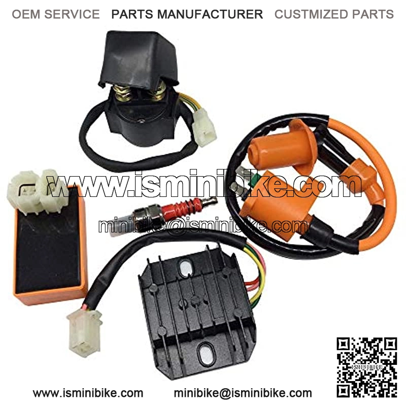 Hity Motor High Performance Racing 6 Pin AC CDI Ignition Coil Voltage Regulator Rectifier Solenoid Relay for GY6 50cc 125cc 150cc ATV Quad Go Kart Moped