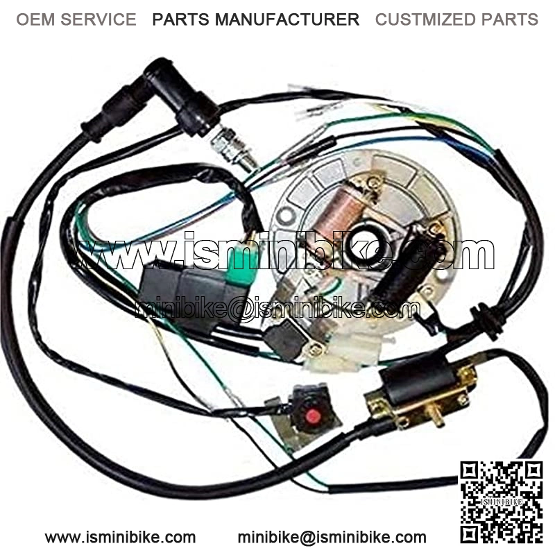 Wire Harness CDI Ignition Coil Spark Plug Kill Switch Magneto Stator Plate Flywheel Assembly Kit for Kick Start Dirt Pit Bike 50-125cc - Image 2
