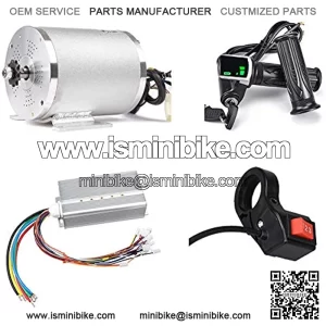 Electric Scooter Motor 48V 2000W Mid Drive Motor DC Brushless Controller 45A with LCD Throttle Grip 3-speed Switch for Go Kart ATV Electric Bicycle Conversion Kit (48V 2000W 45A motor kit)