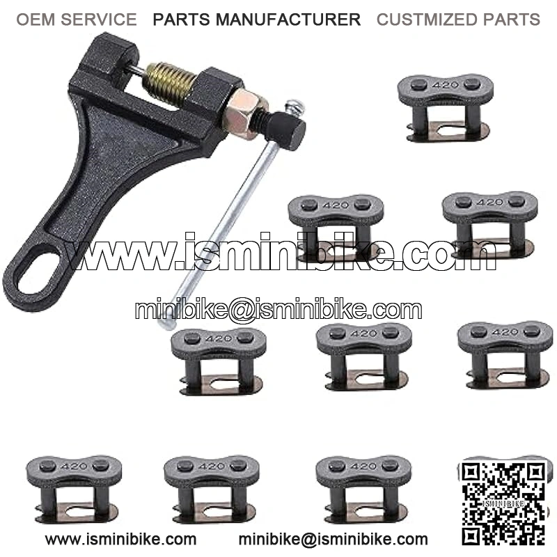420 Chain Master Connect Link Breaker for Coleman CT200U BT200X Baja 196 212cc Mini Bike Go Kart TaoTao Coolster Ice Bear Suzuki SSR TTR CRF 50 70 90 110 125cc Pit Dirt Bike 4 Wheeler ATV Parts