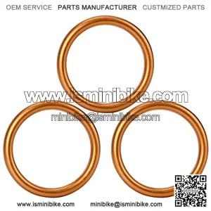 3Pcs Exhaust Pipe Gasket for 50cc 110cc 125cc Lifan TaoTao Apollo Dirt Pit Bike Thumpstar Quad Bike Go Kart ATV Dune Buggy Motorcycle