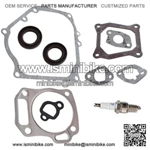 Cylinder Head Exhaust Muffler Full Gaskets Crankcase Oil Seal for Mini Baja Bike Motorpsorts MB165 MB200 196cc 200cc Gx160 Gx200 5.5HP 6.5HP