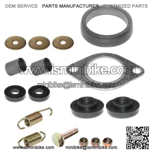 Exhaust Muffler Gasket Kit for Polaris Scrambler 500 2X4 2000 2001 2002
