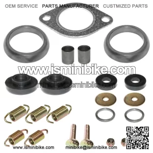 Exhaust Muffler Gasket Kit for Polaris Ranger 500 2X4 Carb 2006 2007 2008 2009