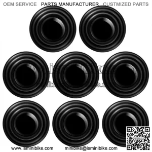 10x Universal Auto Car Door Anti-Shock Silicone Pad Shock-Absorbing Gasket Black