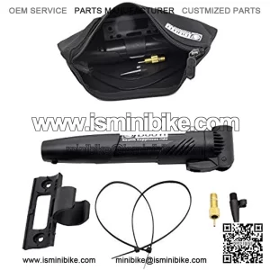 Mini Bike Pump Portable Nylon [Antic-Static ] with Bike Tool Bag 120 PSI High Pressure Bicycle Air Pump