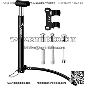 Mini Bike Floor and Hand Pump Portable Cycle Frame Pumps Fits Prest, Schrader and Dunlop Valve