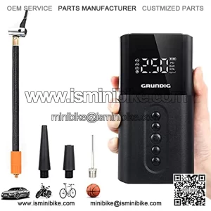 Air Tyre Pump, Electric Compressor Mini Inflator with 6000mRechargeable Lithium Battery Auto Shut Off LCD Portable Cordless for Cars Motorbikes Balls Swim Rings All Bicycles