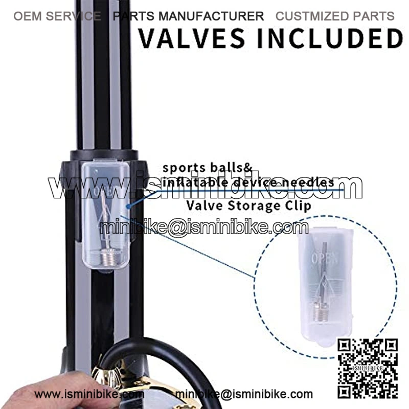 Mini Bicycle Pump with/Without Gauge Portable Bike Floor Pump Compatible with Presta & Schrader Valve Hand and Foot Activated for Road Bike Mountain Bike Balls Balloons - Image 3