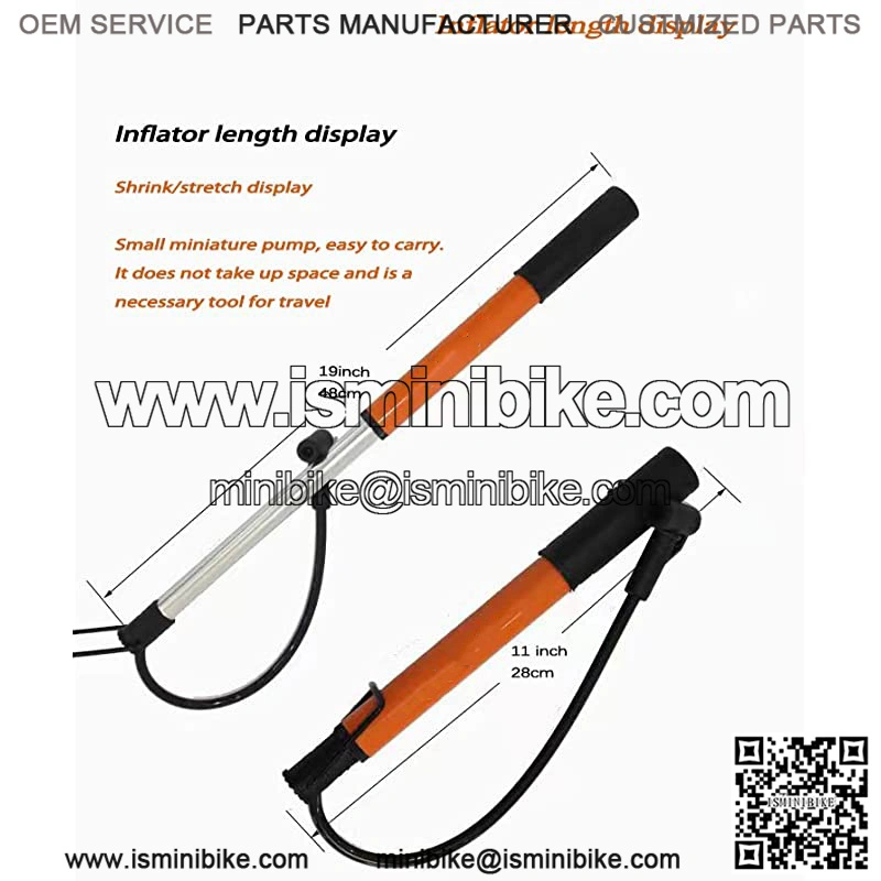 Mini Bike Pump Portable Frame Pump,Air Ball Pump,Multipurpose, Portable Outdoor Cycling Pump Small,Inflator,Presta/Schrader,High Volume and High Pressure Hand Pump, (Pump2826) - Image 3