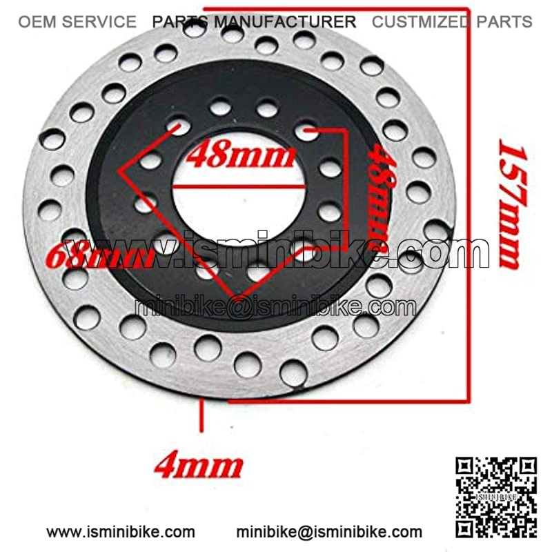 160mm Rear Brake Rotor for 50 70 90 110cc 125cc Scooter Mini Bike Gokart ATV - Image 3