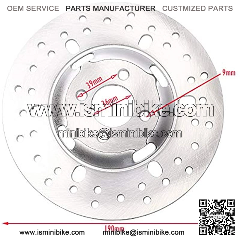 190mm Rear Brake DDisk Rotor for Quad ATV Buggy Go Kart 4 Wheeler - Image 2