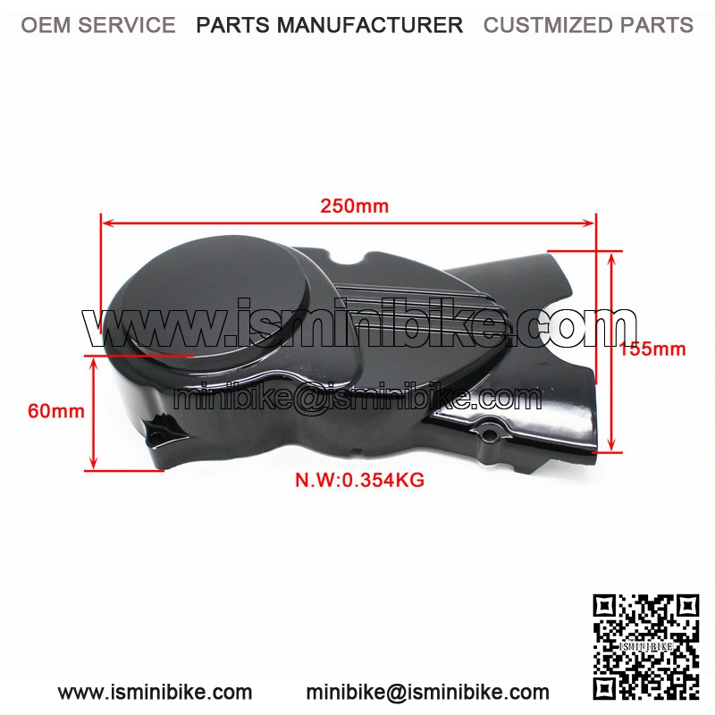 110cc-125cc black engine side shell - Image 3