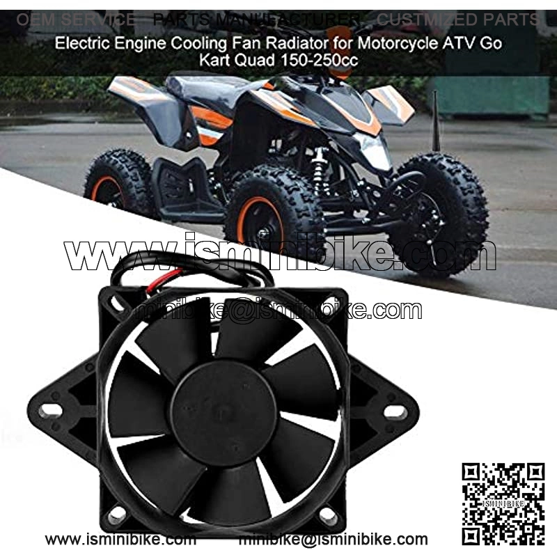 Acouto Motorcycle Radiator Fan Electric Engine Cooling Fan 12V ATV Cooling Fan Radiator Universal for Motorcycle ATV Go Kart Quad 150-250cc - Image 2