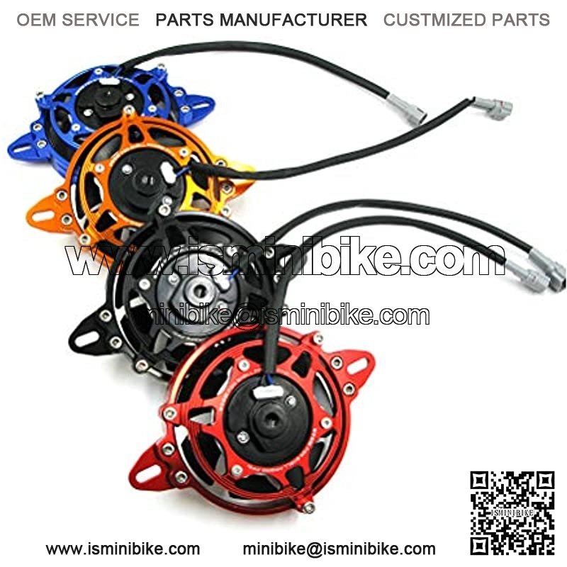 Oil Cooler Water Cooler New Electric Radiator Cooling Fan for 150cc 200cc 250cc Dirt Pit Bike Motorcycle ATV Quad Motocross (Red Set) - Image 2