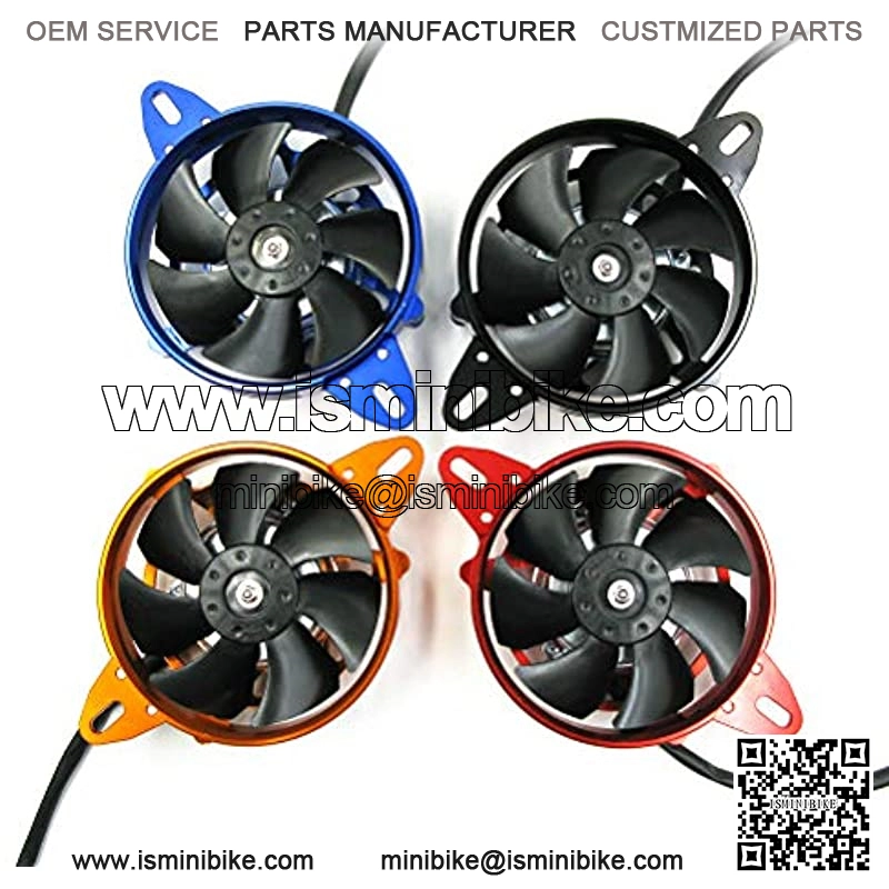 Oil Cooler Water Cooler New Electric Radiator Cooling Fan for 150cc 200cc 250cc Dirt Pit Bike Motorcycle ATV Quad Motocross (Red Set) - Image 3