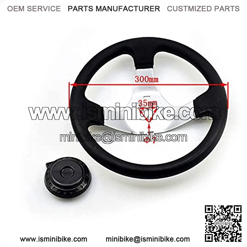 640mm Front Steering Gear Rack Joint Tie Rod & Wheel Assembly 168cc Go Kart UTV ATV - Image 3