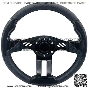 12.5 Inch Golf Cart Steering Wheel Carbon Fiber For Golf Cart Club Car DS & Precedent, EZGO TXT/RXV Yamaha Golf Cart