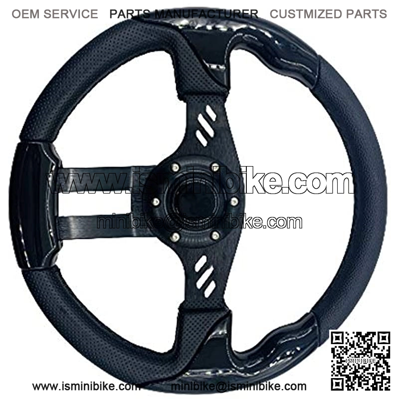 12.5 Inch Golf Cart Steering Wheel Carbon Fiber For Golf Cart Club Car DS & Precedent, EZGO TXT/RXV Yamaha Golf Cart - Image 2