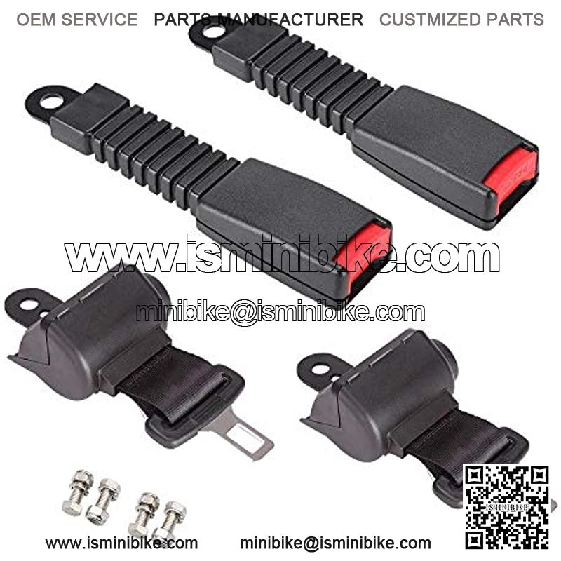 Universal Golf Cart Belt Kit, Retractable Belt Kit for Club Car, Ezgo, Yamaha, Go Kart, UTV, and Bus, Front Rear Lap Belts Kit for Golf Cart, 42??