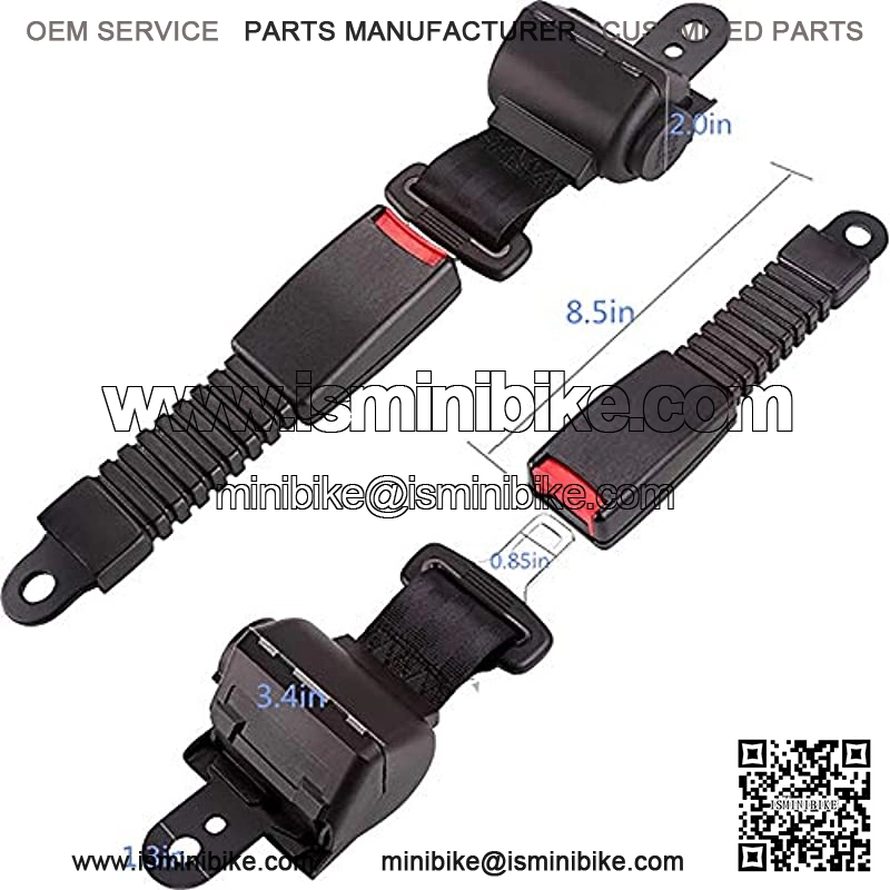 Universal Golf Cart Belt Kit, Retractable Belt Kit for Club Car, Ezgo, Yamaha, Go Kart, UTV, and Bus, Front Rear Lap Belts Kit for Golf Cart, 42?? - Image 3