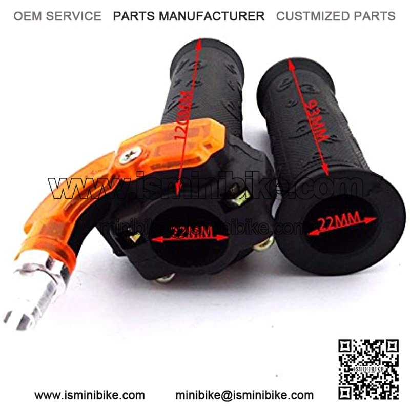7/8" 22mm Twist Throttle Handle Grips + 825mm Blue Carburetor Gas Throttle Cable - Image 5