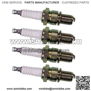 4-Pack #7840 Spark Plug For 15-23 HONDA CRF50F CRF 50 F Mini Dirt Bikes