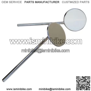 Superior Round Rear View Motorcycle Mirror Set