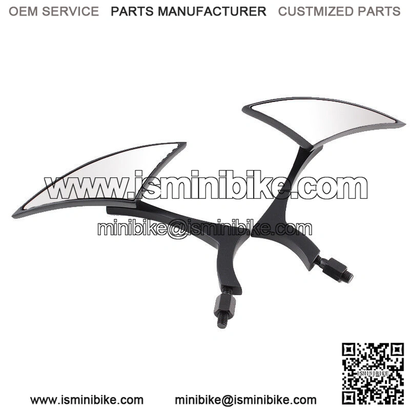8/10mm Motorcycle Black Blade Mini Mirrors Custom For Harley Honda Yamaha Suzuki - Image 2