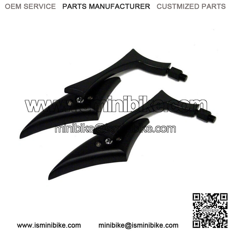 8/10mm Motorcycle Black Blade Mini Mirrors Custom For Harley Honda Yamaha Suzuki - Image 3