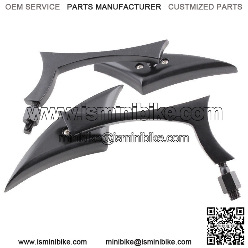 8/10mm Motorcycle Black Blade Mini Mirrors Custom For Harley Honda Yamaha Suzuki - Image 4