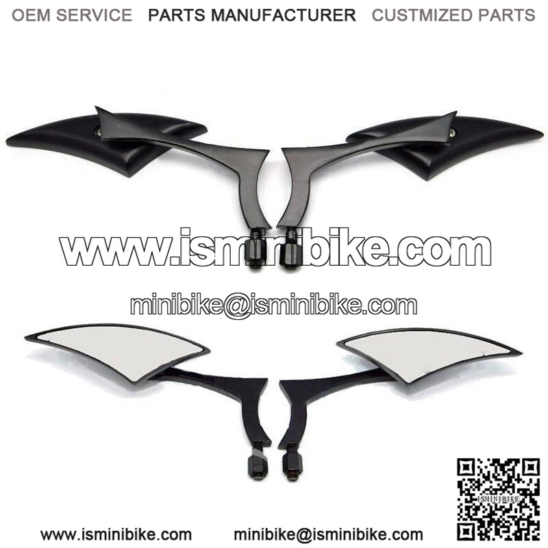 8/10mm Motorcycle Black Blade Mini Mirrors Custom For Harley Honda Yamaha Suzuki - Image 5