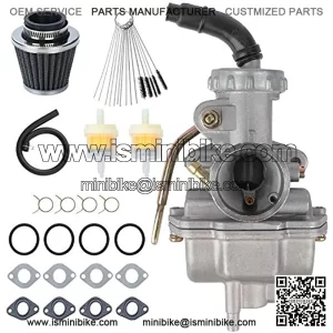Carburetor PZ20 Carb Set, with Air Filter and Fuel Filter for TaoTao Kazuma Baja 50cc 70cc 90cc 110cc 125cc NST SunL Chinese Quad 4 Stroke ATV Go Kart Pit Dirt Bike CRF50F XL75 CRF80F XR50R (gray)