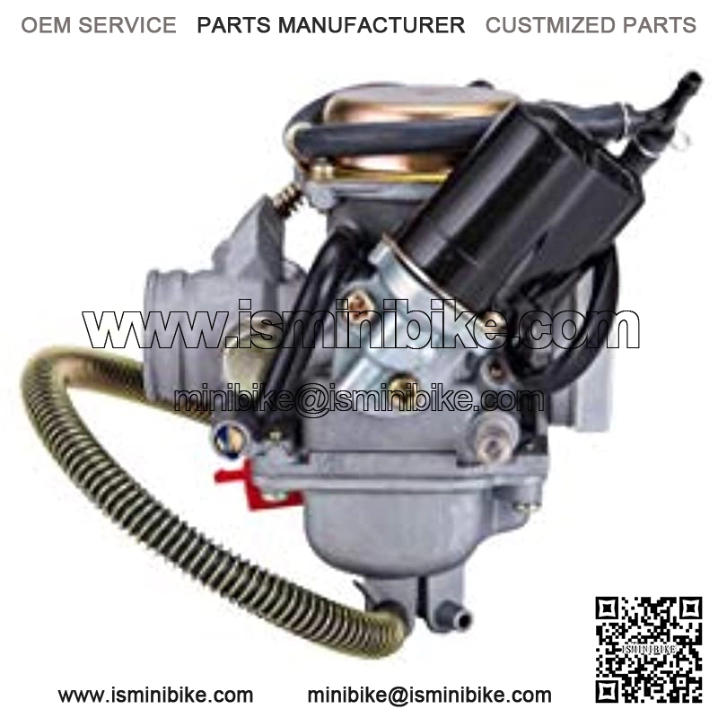 PD24J Carburetor for 4- Stroke GY6 125cc 150cc 152QMI 157QMJ Engine Scooter ATV Go Kart Kazuma Baja Kymco Tank with Fuel Filter Spark Plug Intake Manifold and Adjusting Shims - Image 2