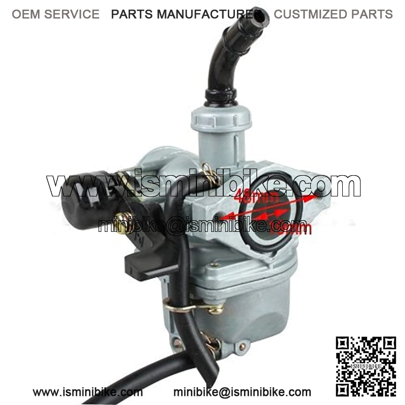 19mm Zinc Carburetor w/Hand Choke Lever for 50cc 70cc 90cc 110cc 4-stroke ATV Carb Dirt Bike Go Kart Quad 4 Wheeler Pit Bike