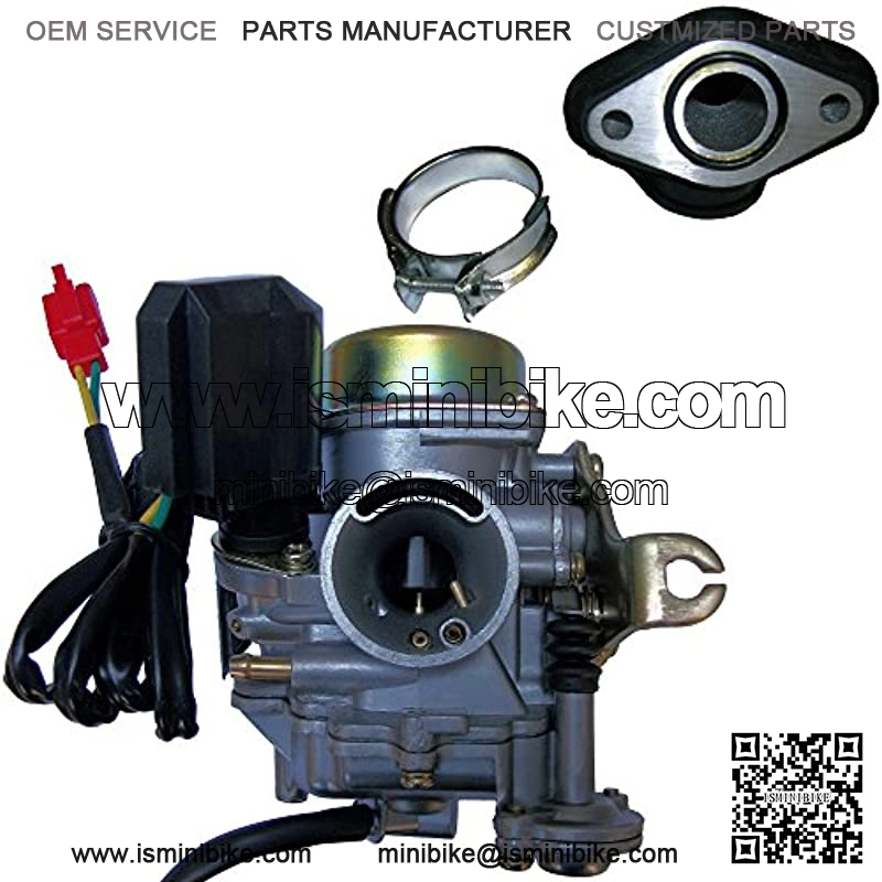 20mm Carburetor & Intake Manifold Boot 50cc 50 Scooter Moped Carb NEW