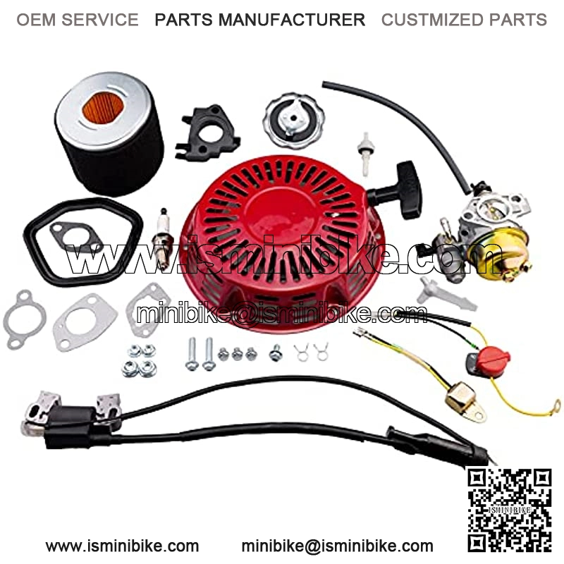 Carburetor Pull Recoil Starter Ignition Coil Kit for GX340 GX390 GX420 Harbor Freight 420cc Champion Generac 389cc 420cc 439cc Engine Water Pump Pressure Washer Compressor