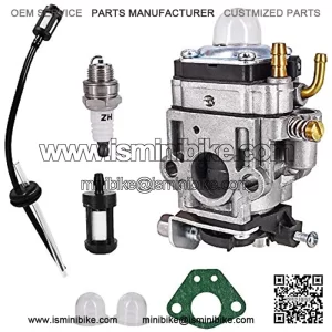 Carburetor Kit Fits for 43cc 47cc 49cc 50cc Scooter Dirt Mini Pocket Bike Motorcycle 2-Stroke Engine 15mm Replace Carb