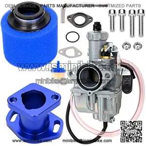 Carburetor Carb Mainfold Intake Inlet Pipe Air Filter for 212cc Mini Bike Go Kart GX200 196cc Engine Honda