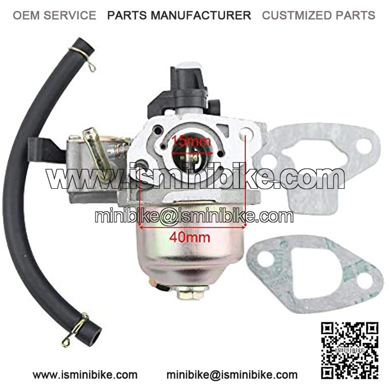 15mm/0.6" Carburetor Assembly with Gasket Replacement for 97cc 2.8hp Mini Baja Parts Blitz Racer Doodlebug db30 Motovox MBX10 MBX11 Mini Pit Bike - Image 2