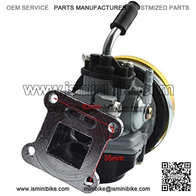 Performance Carb Carburetor Air Filter Assembly for 2-stroke 47cc 49cc Mini Pocket Bike Quad Chopper ATV Red - Image 2