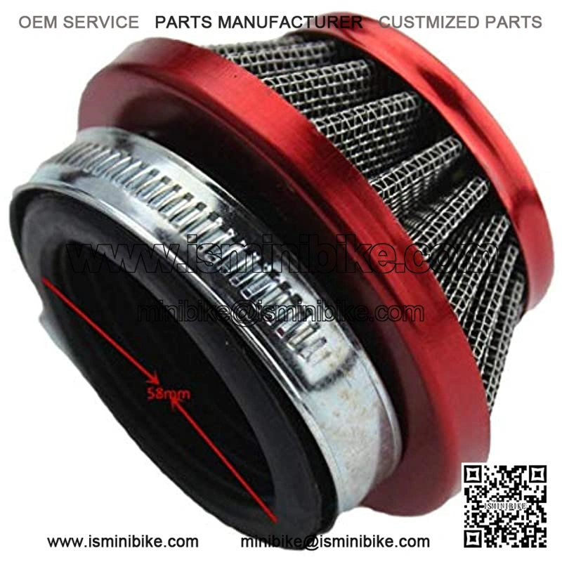 Performance Carb Carburetor Air Filter Assembly for 2-stroke 47cc 49cc Mini Pocket Bike Quad Chopper ATV Red - Image 3