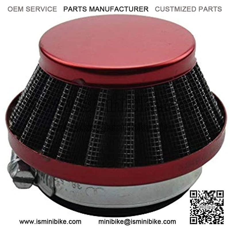 Performance Carb Carburetor Air Filter Assembly for 2-stroke 47cc 49cc Mini Pocket Bike Quad Chopper ATV Red - Image 4