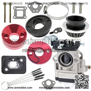 15mm Carburetor Gasket Air Filter Intake Manifold Pipe Alloy Adapter Stack Kit for 2-stroke Engine 33cc 43cc 47cc 49cc 50cc 52cc Pit Dirt Pocket Mini Bike ATV Scooter Chopper Quad Go Kart