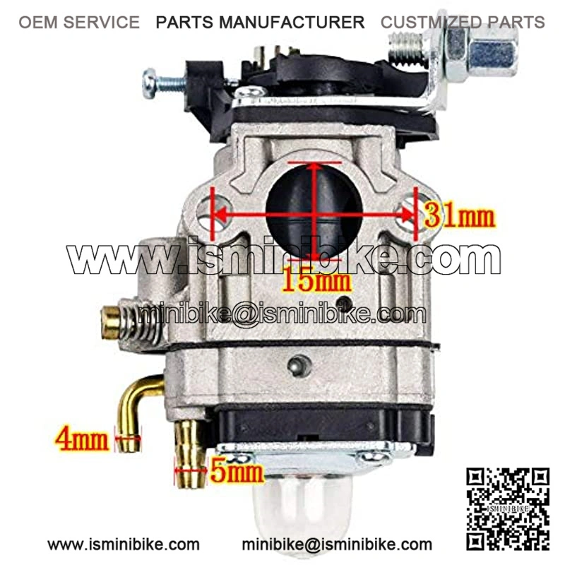 15mm Carburetor Gasket Air Filter Intake Manifold Pipe Alloy Adapter Stack Kit for 2-stroke Engine 33cc 43cc 47cc 49cc 50cc 52cc Pit Dirt Pocket Mini Bike ATV Scooter Chopper Quad Go Kart - Image 2