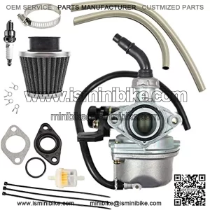 PZ19 Carburetor Carb Hand Cable with 35mm Air Filter Fuel Filter for 50cc 70cc 90cc 110cc 125cc ATV Dirt Pit Bike Go Kart Chinese 4 Wheeler Taotao Honda CRF
