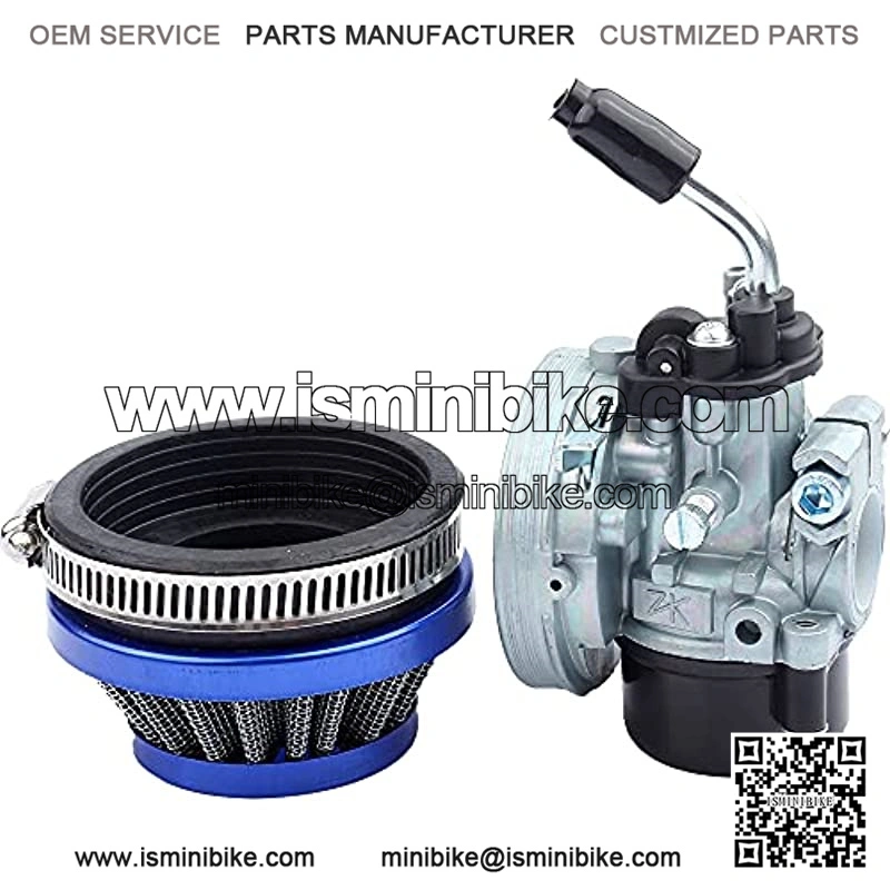 37cc 49cc 50cc 80cc 2 Stroke Carb Carburetor With Air Filter For 2 Stroke Engine Motorized Bicycle Mini Moto Dirt Pocket Bike ATV Quad 4 Wheel Motorcycle - Blue - Image 2