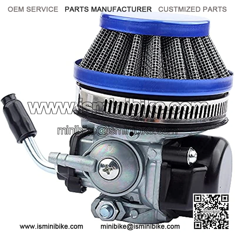 37cc 49cc 50cc 80cc 2 Stroke Carb Carburetor With Air Filter For 2 Stroke Engine Motorized Bicycle Mini Moto Dirt Pocket Bike ATV Quad 4 Wheel Motorcycle - Blue - Image 3